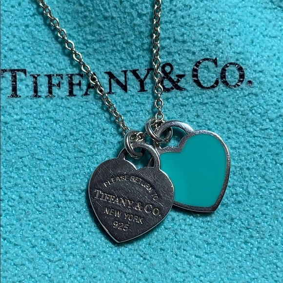 Tiffany & Co. Jewelry - Tiffany & Co. Mini Double Heart Tag necklace